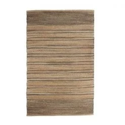 LR Resources NATUR03387MCH90C0 Natural Fiber Hand Woven Geometric Triad Rectangle Area Rug