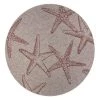 LR Resources CAPTI81020CBG76RD Red Starfish Constellation Round Area Rug -Rugs&Mats Official Shop Unbeatablesale20Inc LRR5487xx650xx051d24