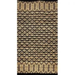 LR Resources RUGSA99641BKJ2050 Hand-Woven Geometric Jute Rectangle Area Rug; Black