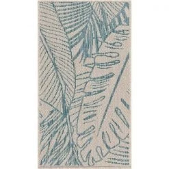 LR Resources SEADE81878WAQ1A30 Tropical Flora Indoor & Outdoor Accent Rectangle Area Rug