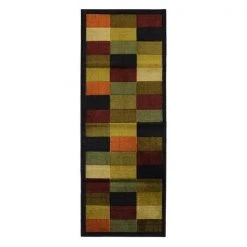 Madison Industries COLBL-22X59 20 x 59.5 in. Color Blocks Rug Runner; Multi-Color