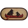 Mayberry Rug CC10449 20X44 20 x 44 in. Oval Cozy Cabin Bear Canoe Printed Nylon Kitchen Mat & Rug -Rugs&Mats Official Shop Unbeatablesale20Inc MYBR1807xx650xxfe44ab