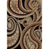 Mayberry Rug HT7293 8X10 HOMETOWN 7 ft. 10 in. x 9 ft. 10 in. Home Town Deco Paisley Ebony Area Rug