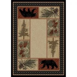 Mayberry Rug AD3793 5X8 5 ft. 3 in. x 7 ft. 3 in. American Destination Cades Cove Area Rug; Multi Color