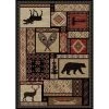 Mayberry Rug LK6913 8X10 7 ft. 10 in. x 9 ft. 10 in. Lodge King Patchwork Area Rug; Multi Color