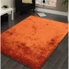 Amazing Rugs A1011-57 5 x 7 ft.Fuzzy Shaggy Hand Tufted Area Rug in Rust