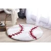 Amazing Rugs SR1012 36 in. Dia. Baseball Shape Hand Tufted Extra Soft Shag Area Rug