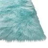 Amazing Rugs LSRTQ5114-57 Cozy Collection Ultra Soft Fluffy Faux Fur Sheepskin Area Rug; Turquoise