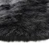 Amazing Rugs LSRGR5123-57 Cozy Collection Ultra Soft Fluffy Faux Fur Sheepskin Area Rug; Gray -Rugs&Mats Official Shop Unbeatablesale20Inc MZNG1568xx1200xx09f726