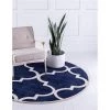 Unique Loom 3116416 6 x 6 ft. Austin Trellis Round Rug; Navy Blue -Rugs&Mats Official Shop Unbeatablesale20Inc NQLM1039xx650xx626575