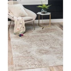 Unique Loom 3138658 5 x 8 ft. Grand Sofia Rectangular Rug; Tan
