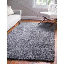 Unique Loom 3145966 10 x 13 ft. Davos Shag Rectangular Rug; Peppercorn