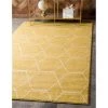 Unique Loom 3146532 10 x 14 ft. Geometric Trellis Frieze Rectangular Rug; Yellow