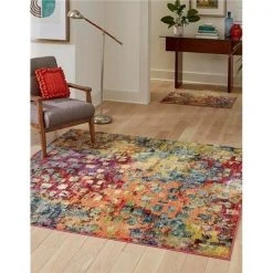 Unique Loom 3126074 8 x 8 ft. Ivy Jardin Square Rug; Multi Color