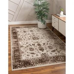 Unique Loom 3134749 5 x 8 ft. Lincoln Rushmore Rectangular Rug; Chocolate Brown