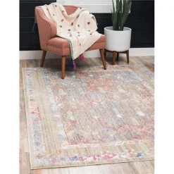 Unique Loom 3143191 10 x 14 ft. Williamsburg Brighton Rectangular Rug; Beige