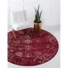 Unique Loom 3147037 7 x 7 ft. Casino Sofia Round Rug; Burgundy -Rugs&Mats Official Shop Unbeatablesale20Inc NQLM6124xx650xx6c0a9c