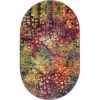 Unique Loom 3153648 3 ft. 3 in. x 5 ft. 3 in. Ivy Jardin Oval Rug; Multi Color -Rugs&Mats Official Shop Unbeatablesale20Inc NQLM6509xx650xxef358b