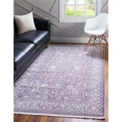 Unique Loom 3129967 5 x 8 ft. Olympia New Classical Rectangular Rug; Purple
