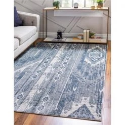 Unique Loom 3147098 6 x 9 ft. Orford Portland Rectangular Rug; Blue