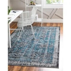 Unique Loom 3149353 10 x 13 ft. Tribal Aarhus Rectangular Rug; Gray