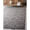 Unique Loom 3151497 10 x 13 ft. Geometric Trellis Frieze Rectangle Rug; Dark Gray -Rugs&Mats Official Shop Unbeatablesale20Inc NQLM8438xx650xx2b67a7