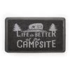 Camco 126.32 Life is Better at the Campsite Scrub Rug; Gray