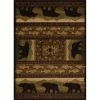 United Weavers 750 01943 58 5 ft. 3 in. x 7 ft. 2 in. Affinity Black Bears Area Rug; Lodge -Rugs&Mats Official Shop Unbeatablesale20Inc NTDWV085xx650xx962d45