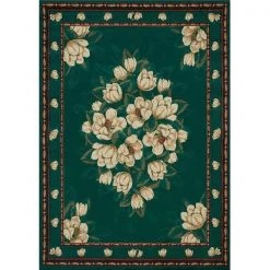 United Weavers 940 37042 69 5 ft. 3 in. x 7 ft. 6 in. Manhattan Magnolia Area Rug; Hunter