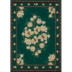 United Weavers 940 37042 912 7 ft. 10 in. x 10 ft. 6 in. Manhattan Magnolia Oversize Rug; Hunter