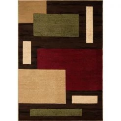 United Weavers 710 01275 58 5 ft. 3 in. x 7 ft. 2 in. Studio Chisel Area Rug; Multicolor