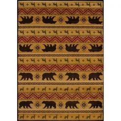 Rlm Distribution 7 ft. 10 in. x 10 ft. 6 in. Affinity Nordic Bear Oversize Rug; Multicolor
