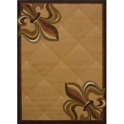 United Weavers 550 36992 24 1 ft. 10 in. x 3 ft. China Garden Corner Fleur de Lys Accent Rug; Berber