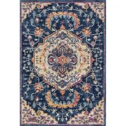 Rlm Distribution 12 ft. 6 in. x 15 ft. Abigail Ulani 12x15 Rug; Midnight Blue