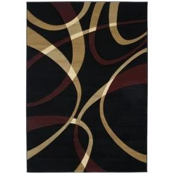 United Weavers 510 21376 69 5 ft. 3 in. x 7 ft. 6 in. Contours La Chic Area Rug; Onyx