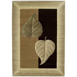 United Weavers 510 21851 912 7 ft. 10 in. x 10 ft. 6 in. Contours Basil Oversize Rug; Chocolate