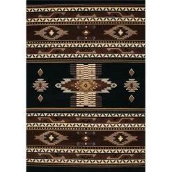 Rlm Distribution 5 ft. 3 in. x 7 ft. 6 in. Manhattan Phoenix Area Rug; Black