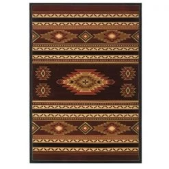 United Weavers 511 25929 35C 2 ft. 7 in. x 4 ft. 2 in. Designer Contours CEM Soaring Diamond Mat Rug; Terracotta