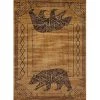United Weavers 750 05618 912 7 ft. 10 in. x 10 ft. 6 in. Affinity Bear Cave Oversize Rug; Gold
