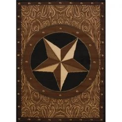 United Weavers 910 04950 58 5 ft. 3 in. x 7 ft. 2 in. Legends Ranch Star Area Rug; Multicolor