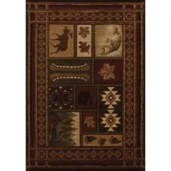 United Weavers 510 27559 69 5 ft. 3 in. x 7 ft. 6 in. Contours Cabin Chalet Area Rug; Toffee