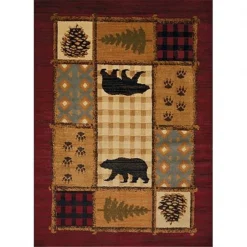 United Weavers 750 05775 28 1 ft. 11 in. x 7 ft. 2 in. Affinity Lodge Mosaic Runner Rug; Multicolor
