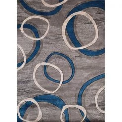 Rlm Distribution 1 ft. 10 in. x 3 ft. Contours Cul de Sac Accent Rug; Grey