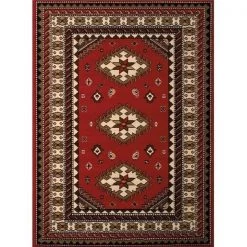 United Weavers 851 10230 28a 2 ft. 3 x 7 ft. 2 in. Dallas Tres Runner Rug; Red