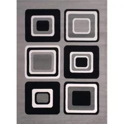 United Weavers 851 10371 24 1 ft. 11 in. x 3 ft. 3 in. Dallas Spaces Accent Rug; Silver