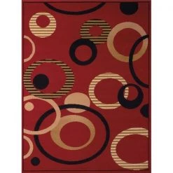 United Weavers 851 10430 58 5 ft. 3 in. x 7 ft. 2 in. Dallas Hip Hop Area Rug; Red