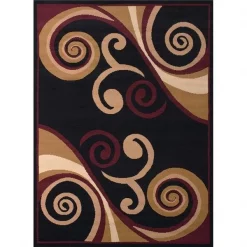 United Weavers 851 10534 912 7 ft. 10 in. x 10 ft. 6 in. Dallas Billow Oversize Rug; Burgundy