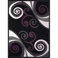 United Weavers 851 10570 28a 2 ft. 3 x 7 ft. 2 in. Dallas Billow Runner Rug; Black