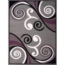 United Weavers 851 10572 24 1 ft. 11 in. x 3 ft. 3 in. Dallas Billow Accent Rug; Grey