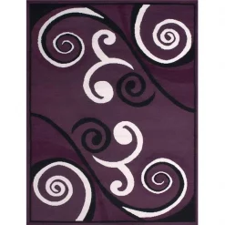 United Weavers 851 10582 912 7 ft. 10 in. x 10 ft. 6 in. Dallas Billow Oversize Rug; Plum
